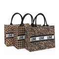 Factory Wholesale Custom Printing Logo Large Capacity Jute Canvas Shopping Tote Beach Bag in Stock