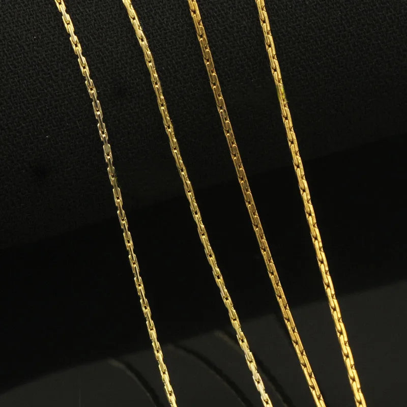 1/20 14K Gold Filled Beading Chain Multi Size Snake Ankle Chain Minimalist Necklace Bracelet Making Jewelry Findings Components
