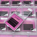 Matte Cashmere Black Korean Pbt Lash Tray Silk MEGA RUSSIAN Matte Lashes Trays Cc Curl Volume Eyelash Extensions