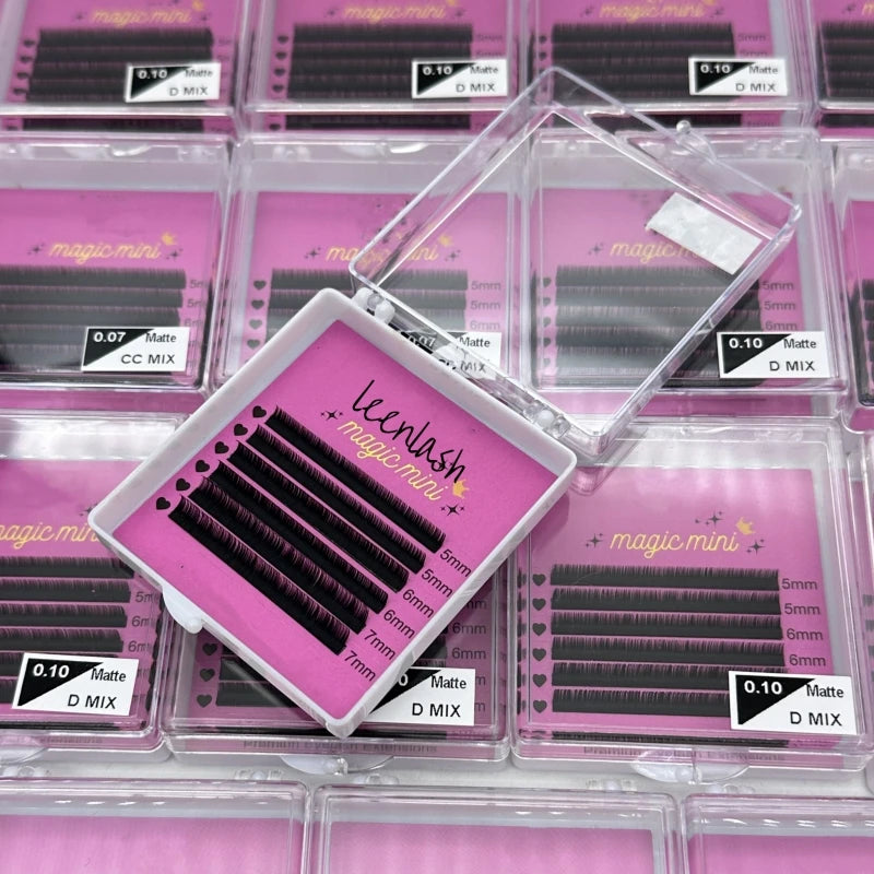 Matte Cashmere Black Korean Pbt Lash Tray Silk MEGA RUSSIAN Matte Lashes Trays Cc Curl Volume Eyelash Extensions