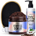Oalen Private Label Remove Dead Skin Exfoliating Arabica Coffee Scrub With Glove