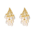 AA00544 Vintage Stud Earrings Hanging S925 Silver Pearl Earring/ Baroque Pearl Ear Pendant Tassel Pearl Earrings