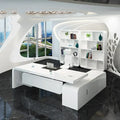 Modern Extendable L-Shaped Executive Office Desk with Customized Color and Size Luxury Design