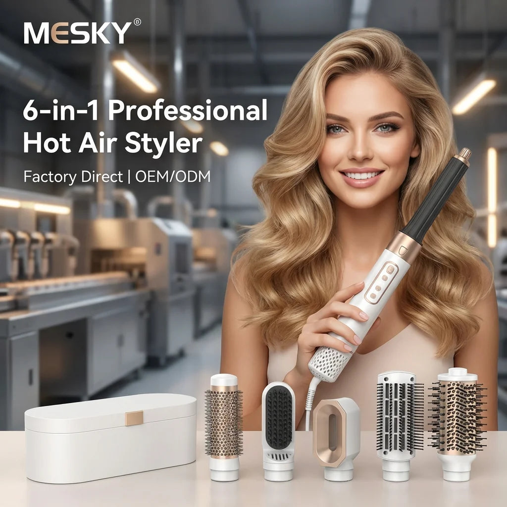 Mesky Wholesale Supply Private Interchangeable Styler 5 in 1 3-in-1 Styler and Rotating Dryer Hot air Blow Dry Brush