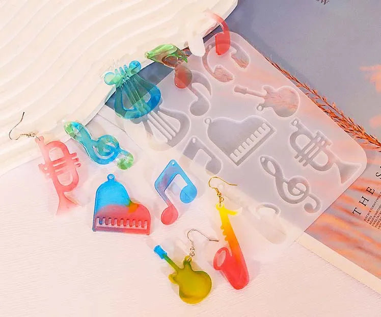 Hot Selling DIY Crystal Drip Earrings Silicone Mold Mushroom Vase Cloud Series Pendant Hanging Mold