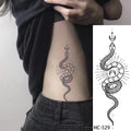 Custom Juice Temporary Tattoo Sticker Men-Cool Snake Design Water Transfer Paper PET Film Silk Printed 10-15 Days Lasting CE