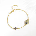 2022 Hot 925 Sterling Silver Girls Bracelets Diamond Turkish Eye Charm Bracelet