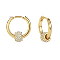 New Design 925 Sterling Silver Jewellery Wholesale 18k Gold Vermeil Pave Cz Huggie Hoop Earrings