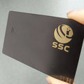 Wholesale High Quality Luxury 304 Stainless Steel Credit Card  Brass Black Laser Gold  Engraving Cut Metal Business Card