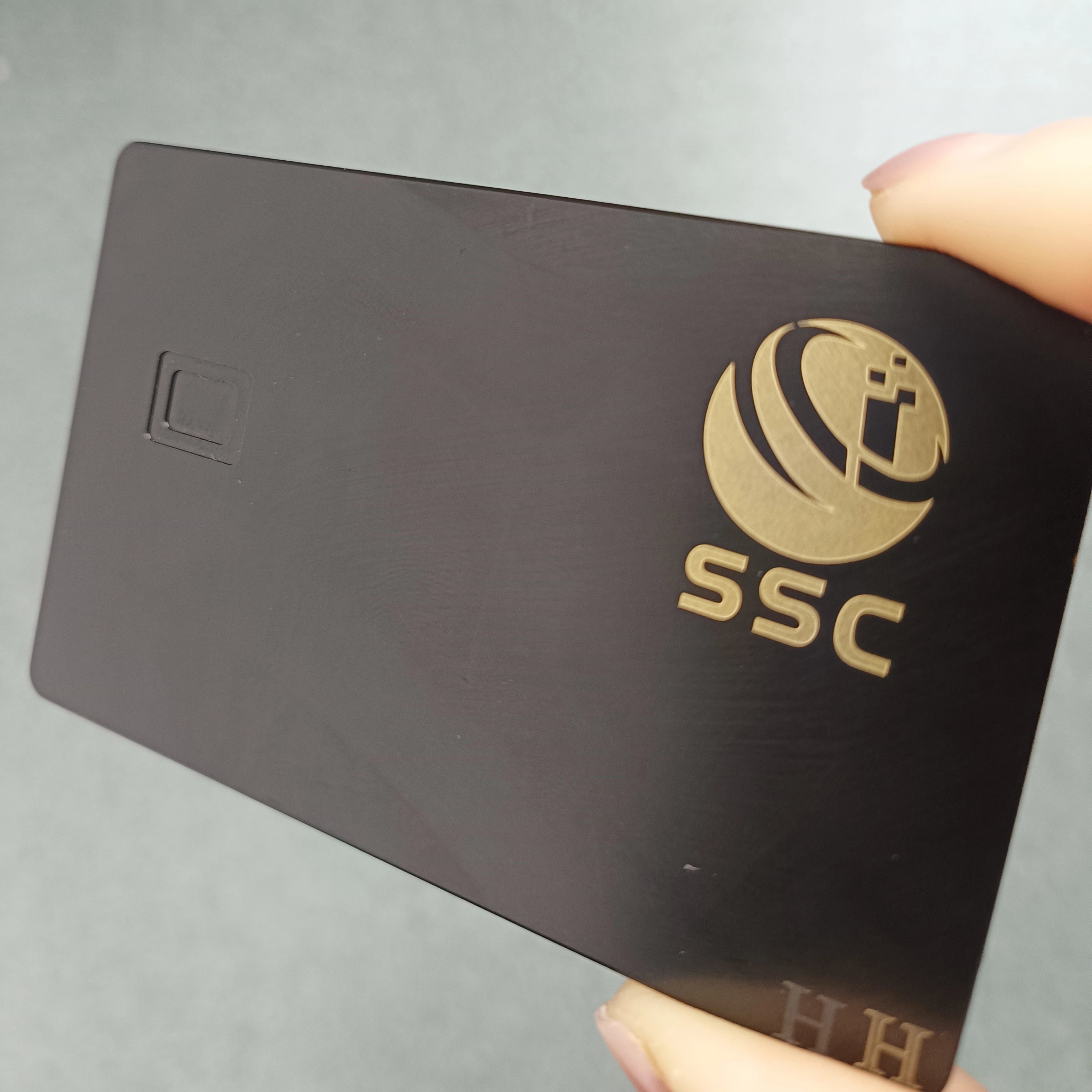Wholesale High Quality Luxury 304 Stainless Steel Credit Card  Brass Black Laser Gold  Engraving Cut Metal Business Card