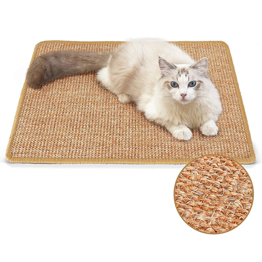 Durable Natural Sisal Cat Scratch Mat Carpet Protect Couch Sofa Cat Scratching Mat