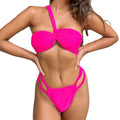 YWCS-6543 One-shoulder Sexy One Piece Suit Women's Bathing Suit Solid Color Swimwear Eco Friendly Swimwear