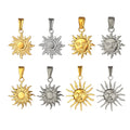 Wholesale Custom Sun Necklace Boho Style Sunshine Jewelry Stainless Steel Women 18K Gold Plated Sun Flower Charm