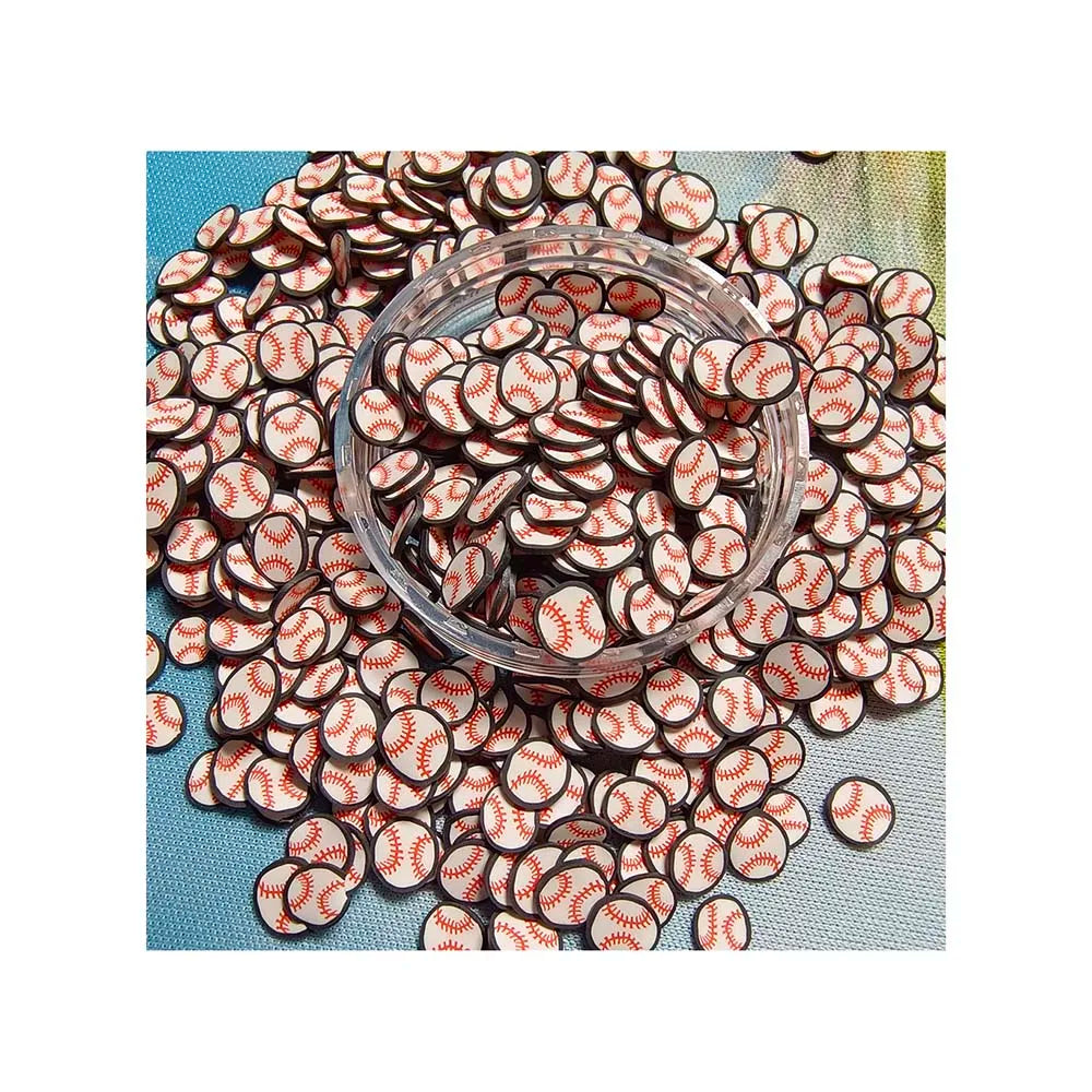 Sport Football Clay Slice Polymer Clay Sprinkles for Crafts Making DIY Crystal Mud Filling Material Nail Art Decor