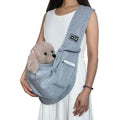 Dog Puppy Bag Pet Carrier Hand Free Sling Padded Strap Tote Bag Portable Breathable Messenger Bag Front Pocket Carrier Dogs Cats