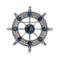Fashion Jewelry Men's Garment Brooches Crystal Rhinestones Corsage Bridegroom blazer Suit Badge Collar Lapel Pin Anchor Brooches