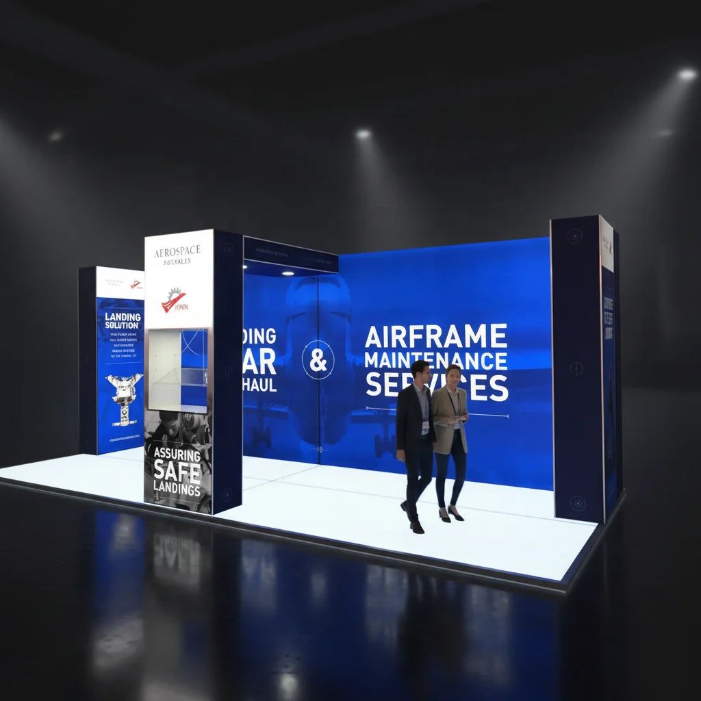 Foldable Quick Assembly Portable Led Backlit 3x6m 10x20ft Portable Exhibition Booth Trade Show Display Stand