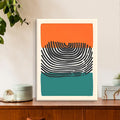 Wholesale Mid Century Modern Wall Art  Retro Wall Art Abstract Canvas Painting Boho Art for Wall Home Decor