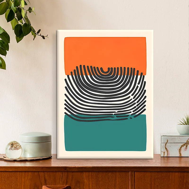 Wholesale Mid Century Modern Wall Art  Retro Wall Art Abstract Canvas Painting Boho Art for Wall Home Decor