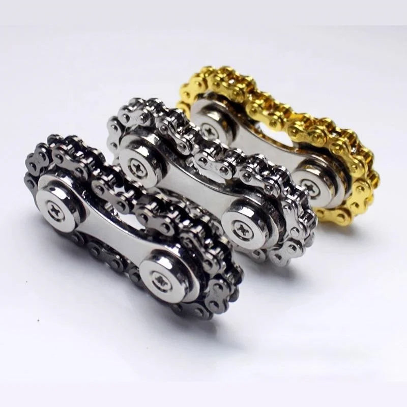 Sprockets Flywheel Fingertip Gyro Chains Metal Toys Anti Stress Fidgets Spinner Popite Antistress Spinner Simple Dimmer Bicycle