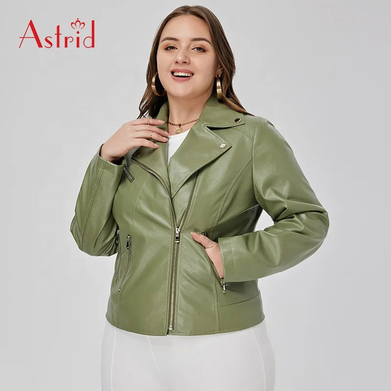 Autumn New Loose Casual Street Style Long-sleeved Motorcycle Spring Leather Jacket for Women Leather Coat