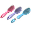 2-in-1 Self-Cleaning Waterproof Nylon Detangling Hair Brush with Small Tools for Home Salon Use Removes Hair Dust Effectively