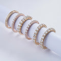 Starsgem Fine Jewelry Collection Eternity Band 14K Solid Gold Round Shape Diamond and Moissanite Tennis Wedding Ring