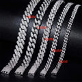 RINNTIN SMB07 Luxury Jewelry Moissanite Bracelet Cuban Link Chain 925 Sterling Silver DE Color Moissanite Diamond Bracelet