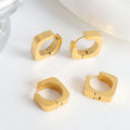 Micci Stainless Steel Minimal Jewelry Hoop Geometric Earring Small Square Chunky Wide Gold Huggie Earrings