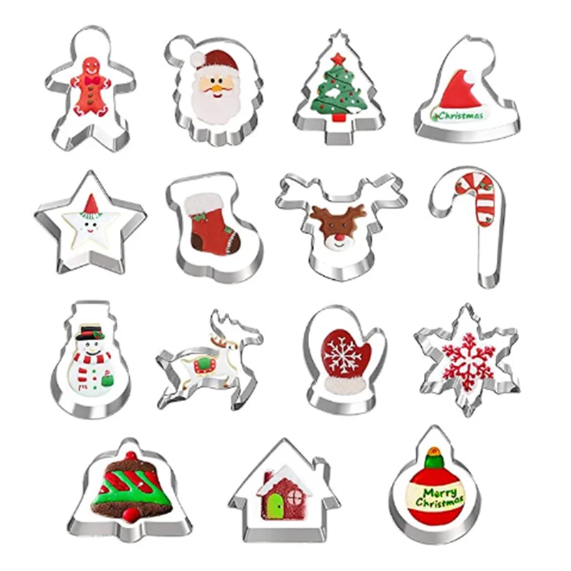 Baking Tools Diy Metal Christmas Chocolate Covered Stainless Steel Custom Cookie Cutter Molds Set