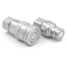 3/8 Inch 350 bar Carbon Steel ISO 16028 Flat Face Hydraulic Quick Disconnect Coupling