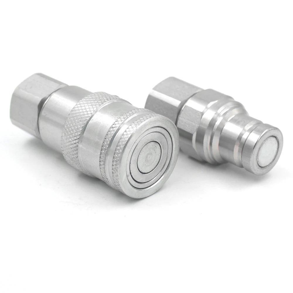3/8 Inch 350 bar Carbon Steel ISO 16028 Flat Face Hydraulic Quick Disconnect Coupling