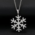 Hip Hop Jewelry Iced Out Snowflake Pendant 18K Gold Plated 925 Sterling Silver VVS D Color Moissanite Pendant Necklace