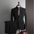 Men's Four 2 Suit Seasons Casual Business Dress Plus Size Slim-Fit Wedding Best Man Suit Single Breasted Closure  Feature