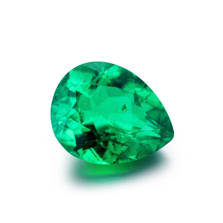 IGI Certificate Hydrothermal Emerald 1.0 2.0 Carat Loose Tear Drop Pear Cut Emerald Gemstones