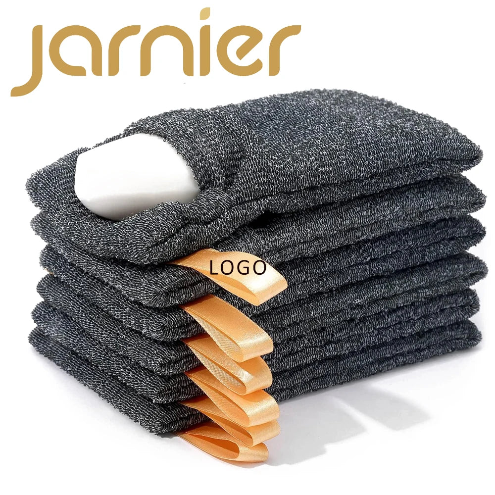 Soap Saver Bag Sisal Exfoliating Gloves Pouch with Drawstring Bar Soap Box Packing with Wooden Bead Foaming and Drying Soap