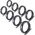 2022 Wholesale Single Stone Ring Designs Natural Gemstone Hematite Ring Smooth Cut Face Non-magnetic and Magnetic Hematite Ring
