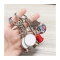 Custom Pendant Keychain Charm Sublimation Rose Metal Keychains for Mother's Day