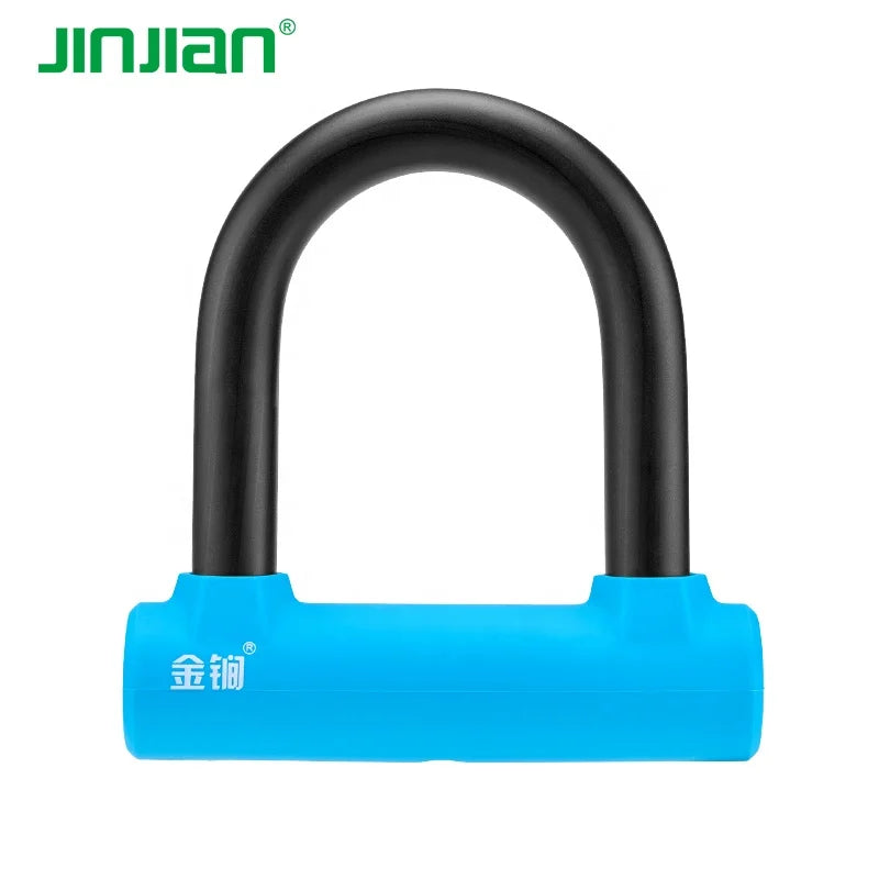 Jinjian High Security Anti Theft Silicone U Lock for Bicycle Motorcycle Bike Protection Lock with 2 Keys for E-bike Scooter