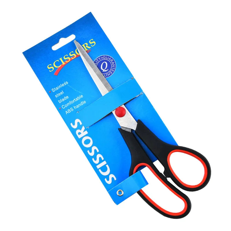 8.5'' Comfort-Grip PP+TPR Handle Sewing Shears Smooth Edge Stainless Steel All-Purpose DIY Grade Laser Scissors Black Red