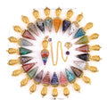 Fashion Gold Crystal Stone Resin Spiritual Pendant Healing Meditation Divination Exquisite Pendulum Aquat Clock As Gift