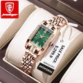 POEDAGAR 365 Women Rotating Watch Quartz Starry Dial Luxury Diamond Leather Strap Fashion Lady Wristwatch