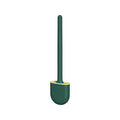 Silicone Flex Toilet Brush with Holder Set Wall Toilet Wand No-Slip Long Handle Silicone TPR Bristle Clean Toilet Corner Easily