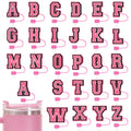 New Custom Tumbler Initial Letter Silicone Straw Cup Cover Topper for 30 & 40 Oz Cup 8mm Tumbler Accessories Straw Tip Cover Cap