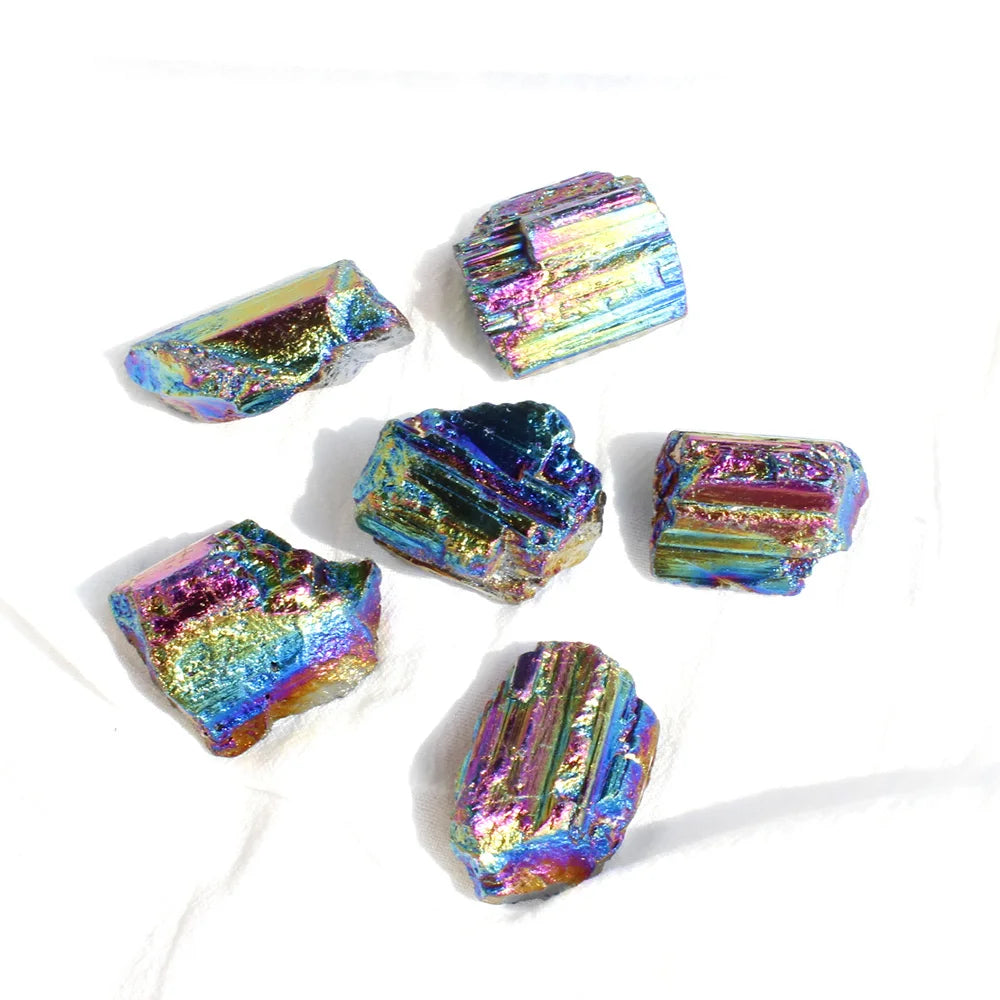 Natural Tourmaline Aura Quartz Crystal Crafts Blue Aura Black Tourmaline for Decoration