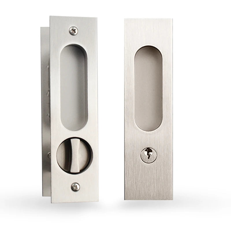 Wholesale Slider Type Entry Pull Hardware Recessed Invisible Cavity Pocket Door Mortise Hidden Sliding Door Lock for Wooden Door