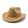 2024 New Designer Wholesale Cowboy Hats Roll up Brim Fedora Hats Wide Brim Wool Felt pink Cowboy Hat Unisex