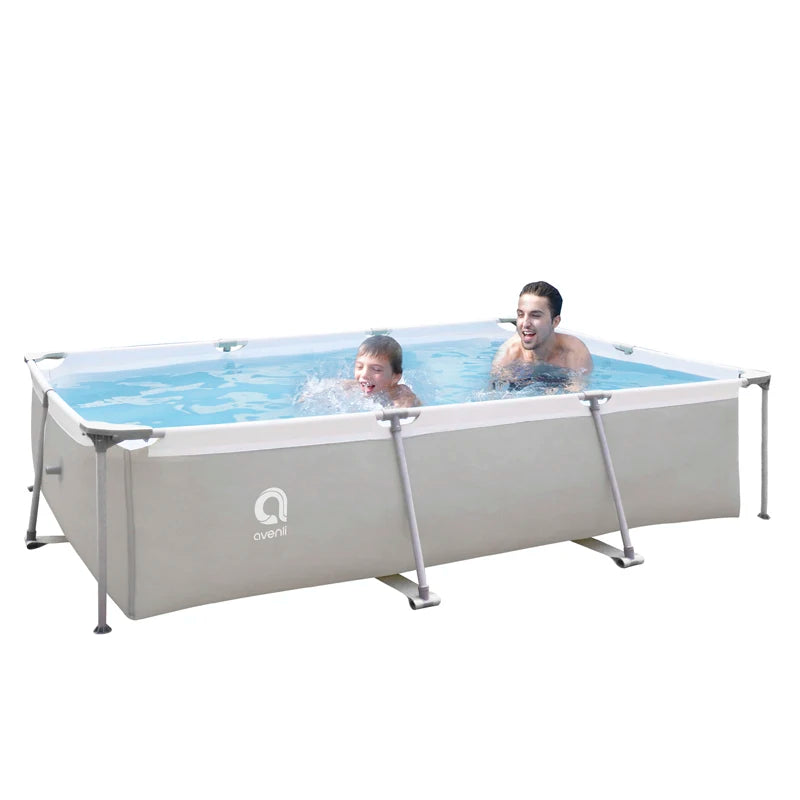 B02 3x2.07x0.65m Family Professional Jilong Avenli 17771 Passaat Grey Rectangular Steel Frame Pool