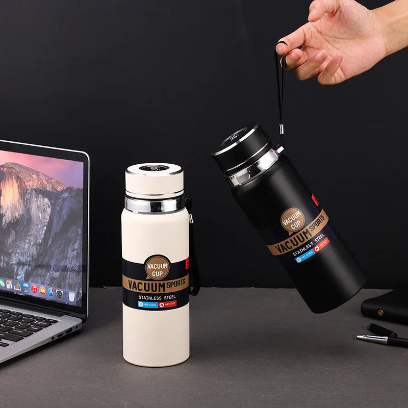 New Arrival 500ml 800ml 1000ml Stainless Steel Sports Travel Water Bottle Double Walled Vacuum Insulated Flask with Lid