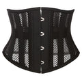 Women's Underbust Corset 24 Steel Bones Short Torso Breathable Mesh Waist Trainer Shaper Cincher Body Shaping Crocheted Hollow
